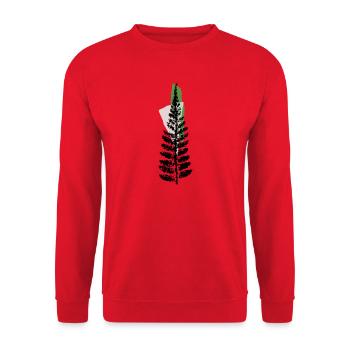 Leaf - Unisex Sweatshirt - red - Front - Alina (178cm) & Michal (187cm)