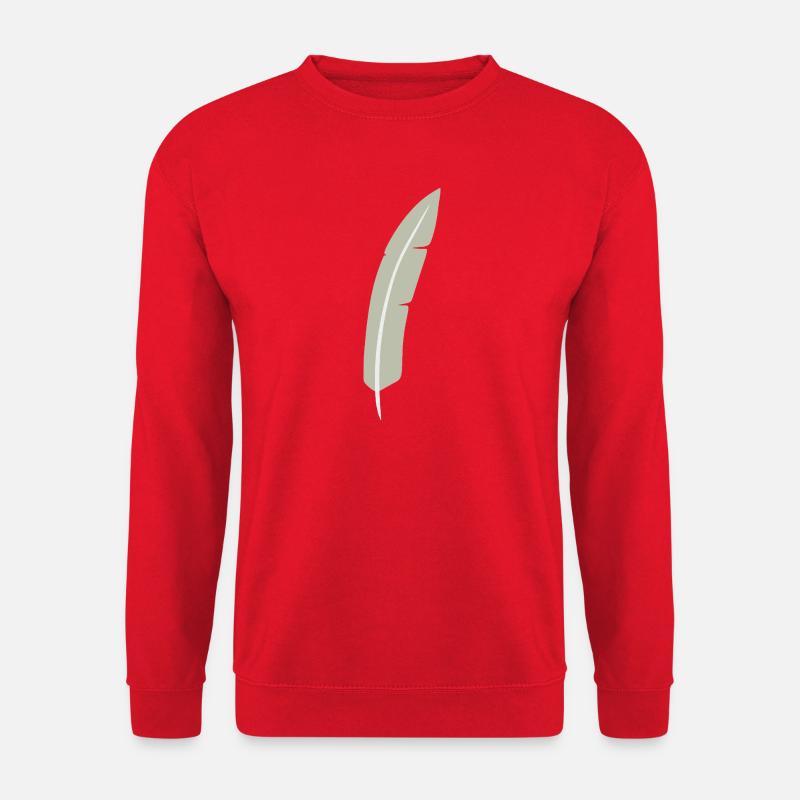 Feather Arc Minimalistischer Druck - Unisex Pullover - Rot
