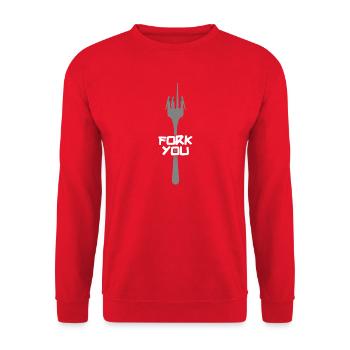 Ich gabel dich - Unisex Pullover - Rot - Vorne - Alina (178cm) & Michal (187cm)