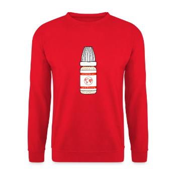 ich bin für die Globulisierung globuli homöopathie - Unisex Pullover - Rot - Vorne - Alina (178cm) & Michal (187cm)