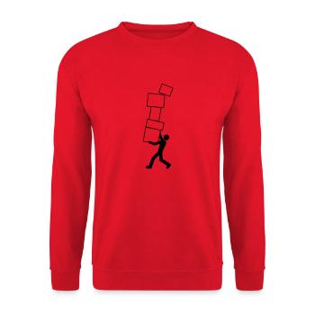 removal - Sweat-shirt Unisexe - rouge - Devant - Alina (178cm) & Michal (187cm)