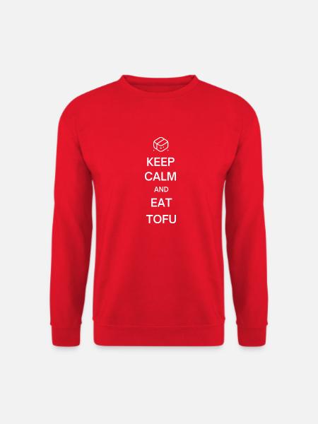Keep Calm And Eat Tofu - Unisex Sweatshirt - red
