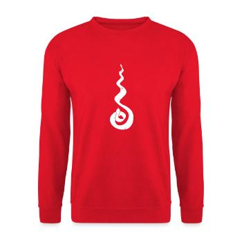 Eine flammende Schlange - Unisex Pullover - Rot - Vorne - Alina (178cm) & Michal (187cm)