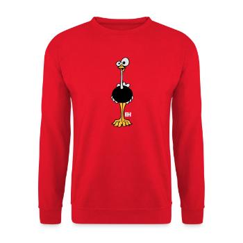 Strauß - Unisex Pullover - Rot - Vorne - Alina (178cm) & Michal (187cm)