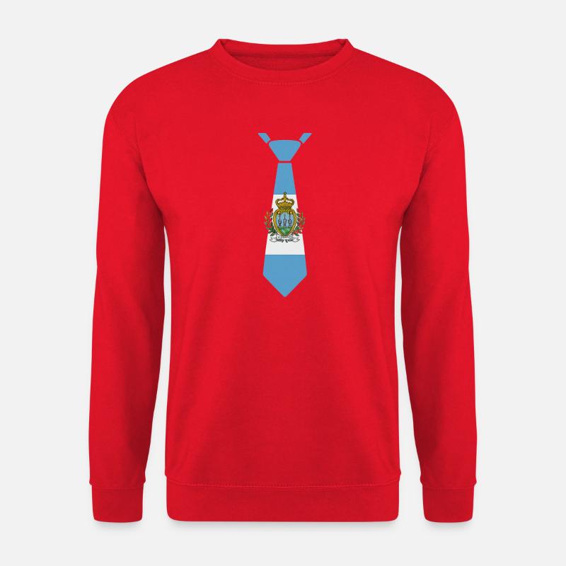 Cravate de Saint-Marin – Conception du drapeau - Sweat-shirt Unisexe - rouge