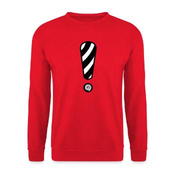 Black & White Spiral Stripes - Unisex Sweatshirt - red - Front - Alina (178cm) & Michal (187cm)