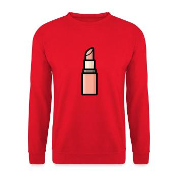 lipstick - Unisex Sweatshirt - red - Front - Alina (178cm) & Michal (187cm)