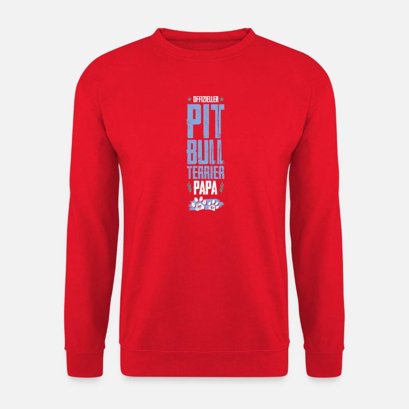 pit hunde papa - Unisex Pullover - Rot