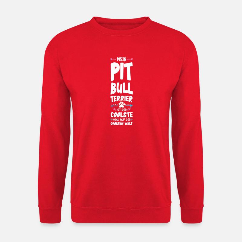pit hund spruch - Unisex Pullover - Rot