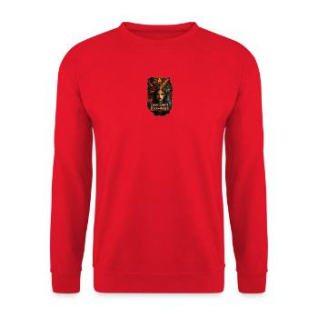 Chaos im Kopf. Feuer im Herzen - Unisex Pullover - Rot - Vorne - Alina (178cm) & Michal (187cm)