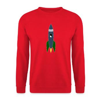 Cat in space - Unisex Sweatshirt - red - Front - Alina (178cm) & Michal (187cm)