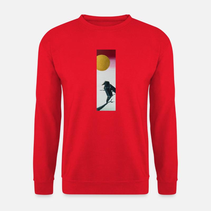 Origami-Rabe - Unisex Pullover - Rot