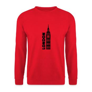 Londres - Sweat-shirt Unisexe - rouge - Devant - Alina (178cm) & Michal (187cm)