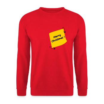 Ugly Christmas Sweater Last Minute Self Made - Unisex Sweatshirt - red - Front - Alina (178cm) & Michal (187cm)