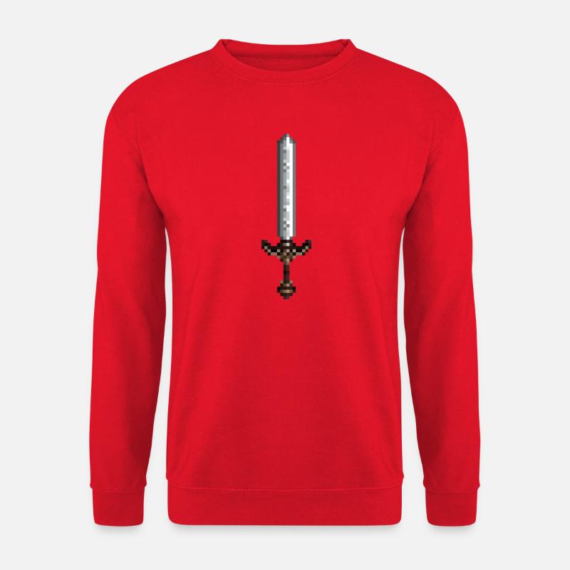 Sværdpixelkunst retro stil 8 bit - Unisex sweater - rød