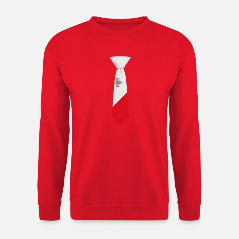 Norway Tie – Flag Design - Unisex Sweatshirt - red