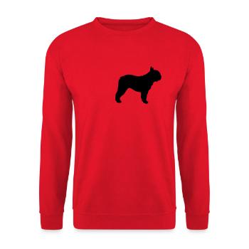 Profil de Bouledogue Français - Sweat-shirt Unisexe - rouge - Devant - Alina (178cm) & Michal (187cm)
