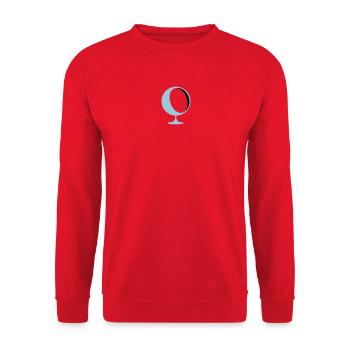 retro lounge chair eames panton - Unisex Pullover - Rot - Vorne - Alina (178cm) & Michal (187cm)