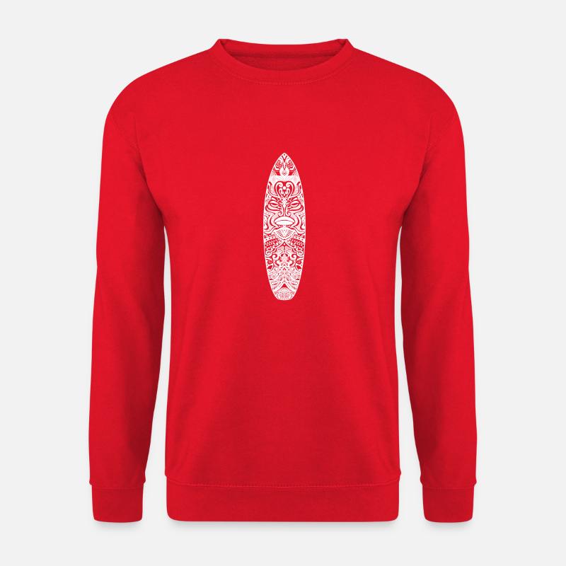Maori Surf (version blanche) - Sweat-shirt Unisexe - rouge