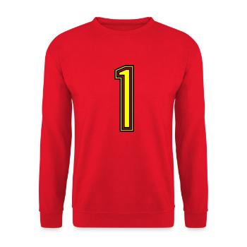 1 - Unisex Sweatshirt - red - Front - Alina (178cm) & Michal (187cm)