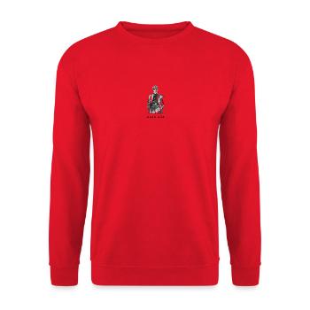 DAD DESIGN - Unisex Sweatshirt - red - Front - Alina (178cm) & Michal (187cm)