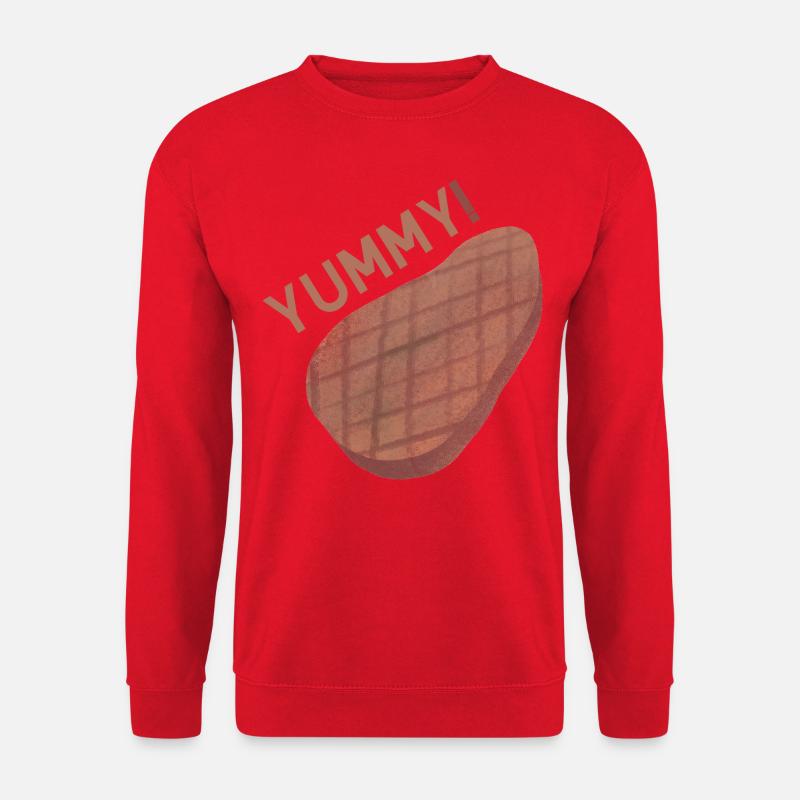 Yummy meat Yummy! Lecker Fleisch - Unisex Pullover - Rot