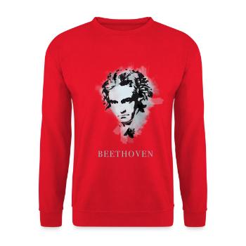 Beethoven Klassik Freude schöner götterfunke Musik - Unisex Pullover - Rot - Vorne - Alina (178cm) & Michal (187cm)
