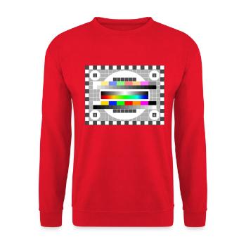 Test Image Couleurs Motif TV Rétro élégant dégradé 80 - Sweat-shirt Unisexe - rouge - Devant - Alina (178cm) & Michal (187cm)