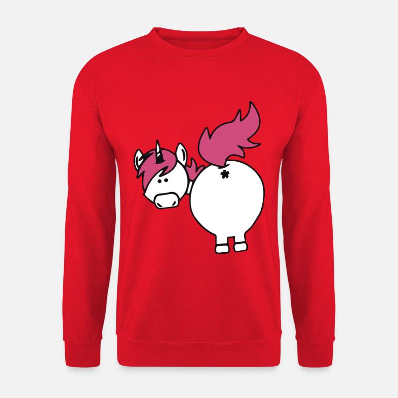 einhorn hintern - Unisex Pullover - Rot