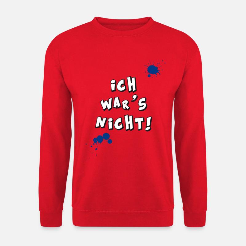 ich wars nicht kinder frech unschuldig fun fleck - Unisex Pullover - Rot