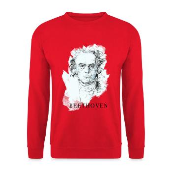 musiker klassik Beethoven taub Konzert Fan klavier - Unisex Pullover - Rot - Vorne - Alina (178cm) & Michal (187cm)