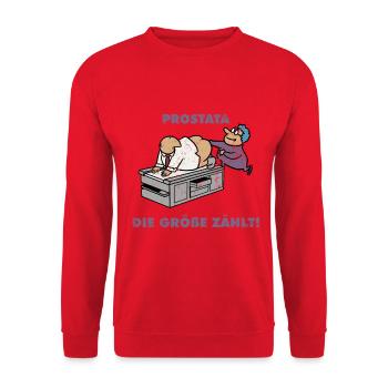 Scharfsinniger Urologe Klinikalltag - Unisex Pullover - Rot - Vorne - Alina (178cm) & Michal (187cm)