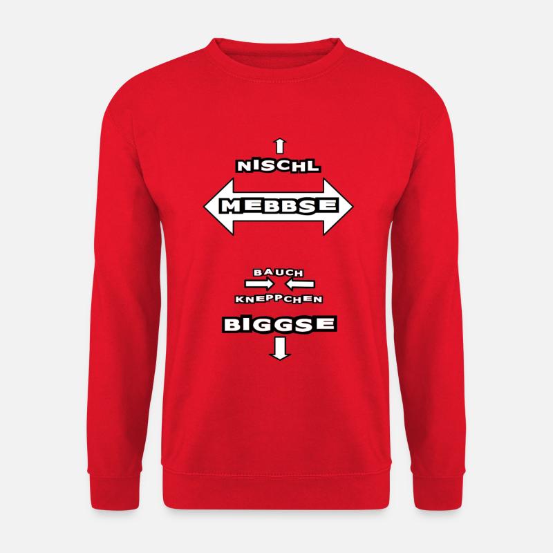 die weibliche Anatomie auf sächsisch - Unisex Pullover - Rot