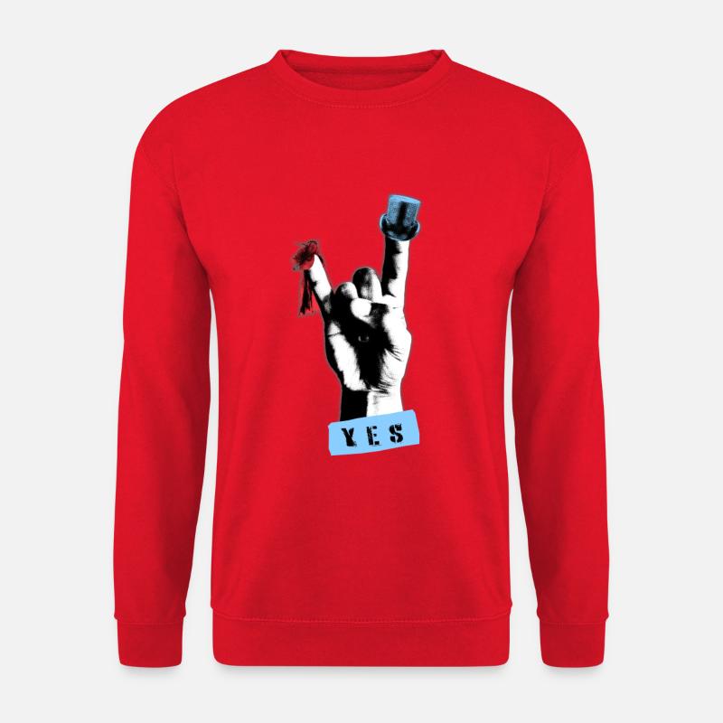 Rock n Roll Hand Hochzeit Shirt Braut & Bräutigam - Unisex Pullover - Rot