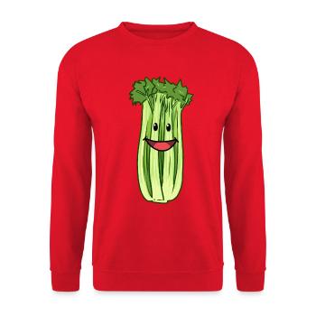 Celery Celery Celery Vegetables Healthy Vegans - Unisex Sweatshirt - red - Front - Alina (178cm) & Michal (187cm)