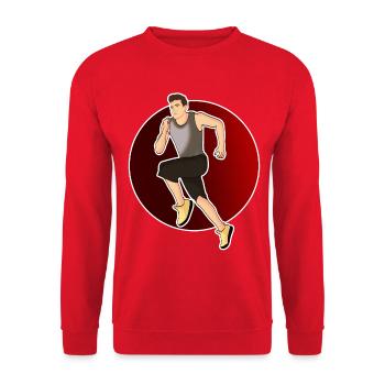 Laufen - Läufer - Unisex Pullover - Rot - Vorne - Alina (178cm) & Michal (187cm)