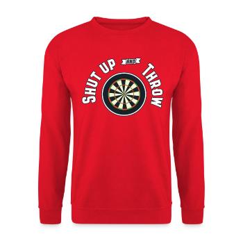 Darts Dart - Unisex Sweatshirt - red - Front - Alina (178cm) & Michal (187cm)