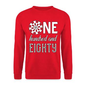 Darts Dart - Unisex Pullover - Rot - Vorne - Alina (178cm) & Michal (187cm)
