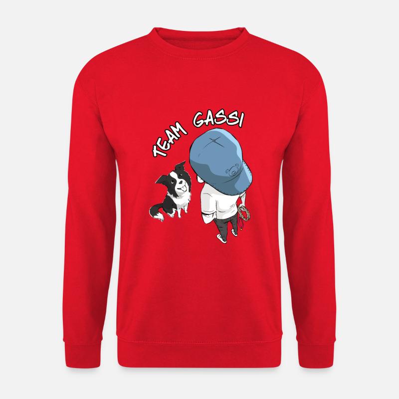 Team Gassi Cartoon Design - Unisex Pullover - Rot