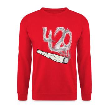 Joint - Tüte - Rauch 420 - Unisex Pullover - Rot - Vorne - Alina (178cm) & Michal (187cm)