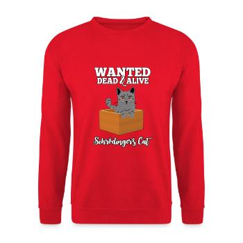 Wanted : Schrödinger’s Cat - Dead &Alive Geschenk - Sweat-shirt Unisexe - rouge - Devant - Alina (178cm) & Michal (187cm)