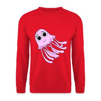 jellyfish - Unisex Sweatshirt - red - Front - Alina (178cm) & Michal (187cm)