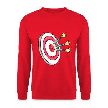 Dartboard Dart Darts - Unisex Sweatshirt - red - Front - Alina (178cm) & Michal (187cm)