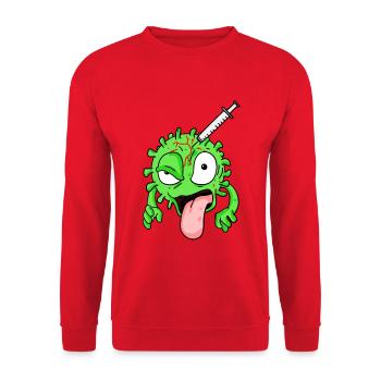 Virus vacciné - Sweat-shirt Unisexe - rouge - Devant - Alina (178cm) & Michal (187cm)
