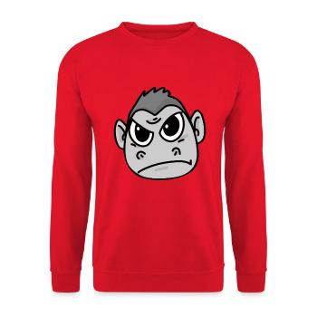 Gorille en colère - Sweat-shirt Unisexe - rouge - Devant - Alina (178cm) & Michal (187cm)