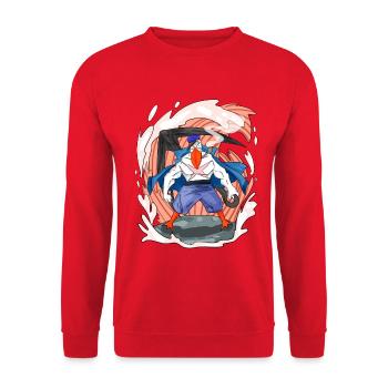 Mouette avec ancre - Sweat-shirt Unisexe - rouge - Devant - Alina (178cm) & Michal (187cm)