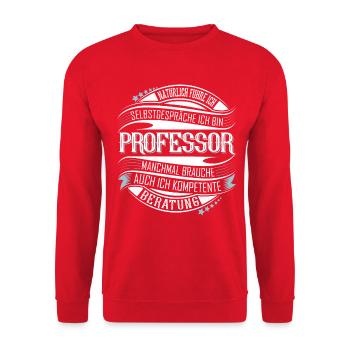 Professor - Unisex Pullover - Rot - Vorne - Alina (178cm) & Michal (187cm)