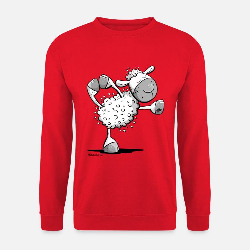 Yoga Schaf I Namaste Fun Schafe - Unisex Pullover - Rot