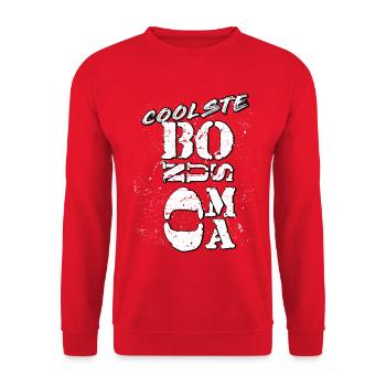 Bonus Oma - Unisex Pullover - Rot - Vorne - Alina (178cm) & Michal (187cm)