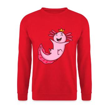 Axolotl - Unisex Pullover - Rot - Vorne - Alina (178cm) & Michal (187cm)